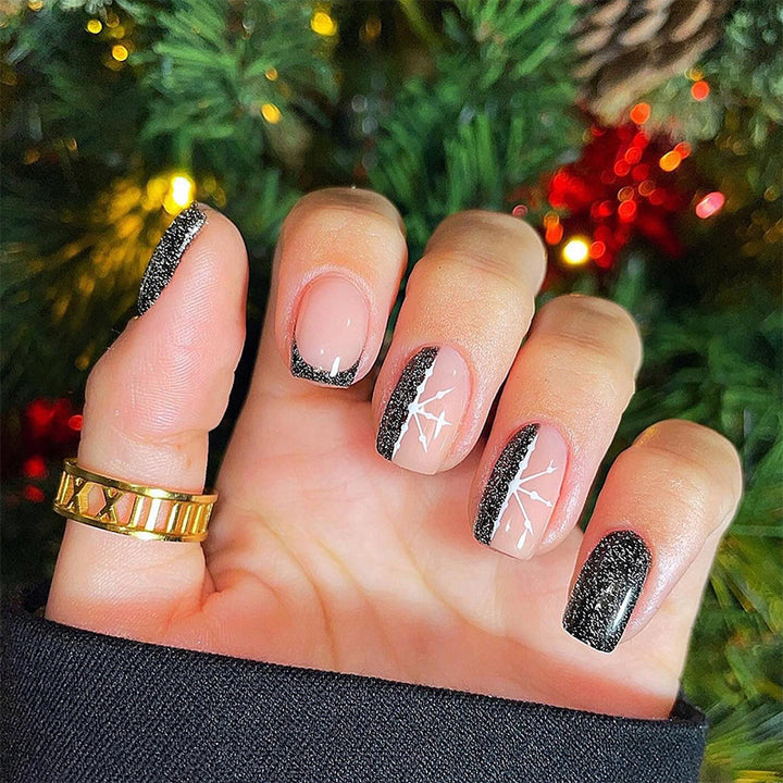 Glamorous nail art with festive accents Stornfield