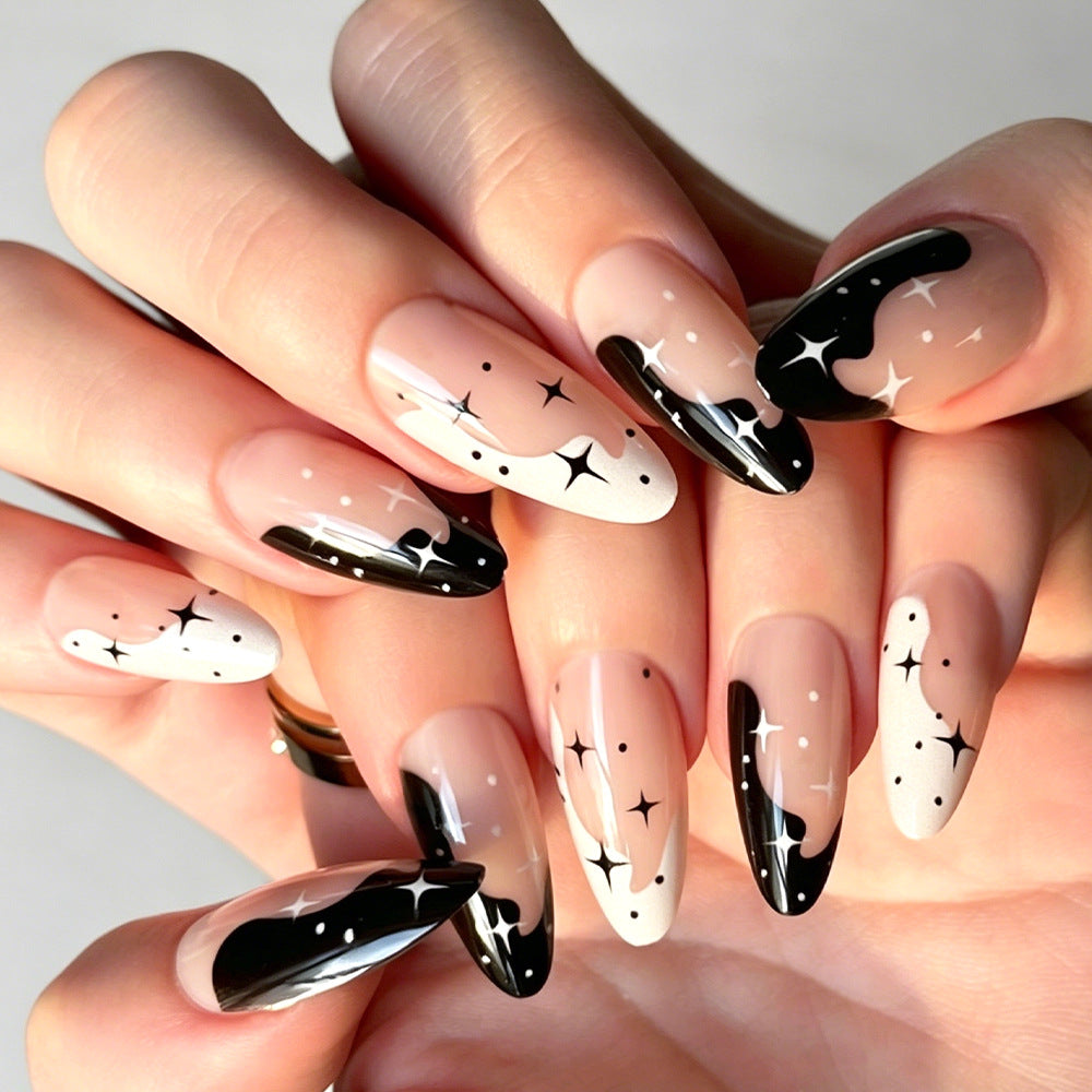 Artistic Galaxy-Themed Press-On Nail Art Stornfield
