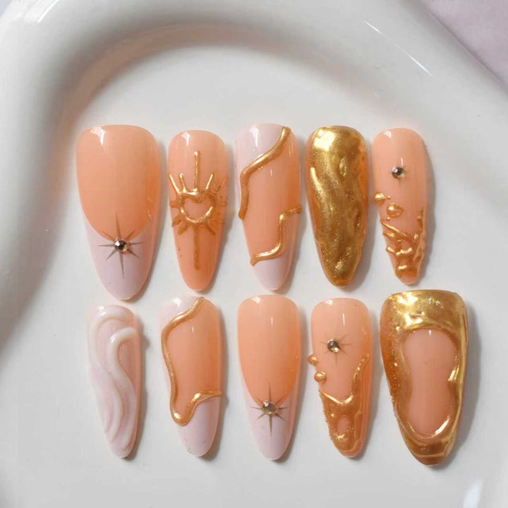 Premium Artistic Press-On Nail Extensions Stornfield