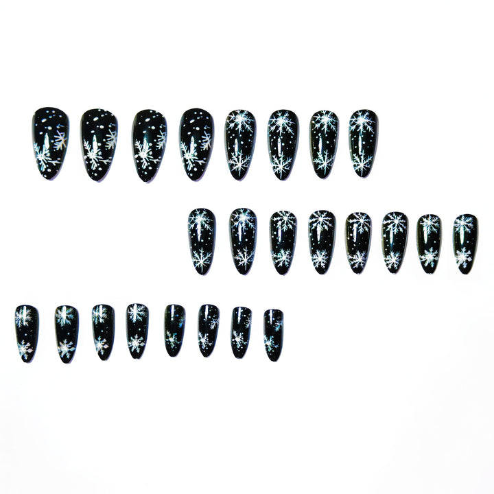 Artificial nails in winter snowflake design Stornfield