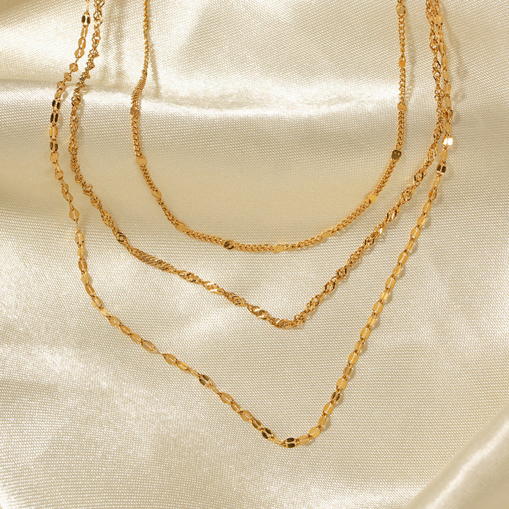 Multi-Layered Silver Chain Necklace Stornfield