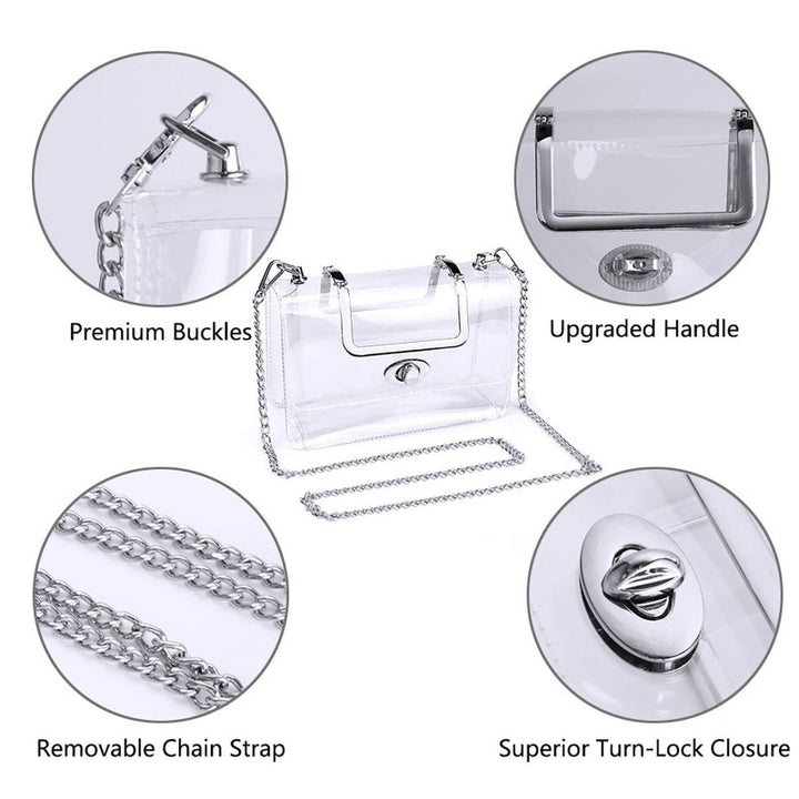 Transparent shoulder bag with structured design Stornfield