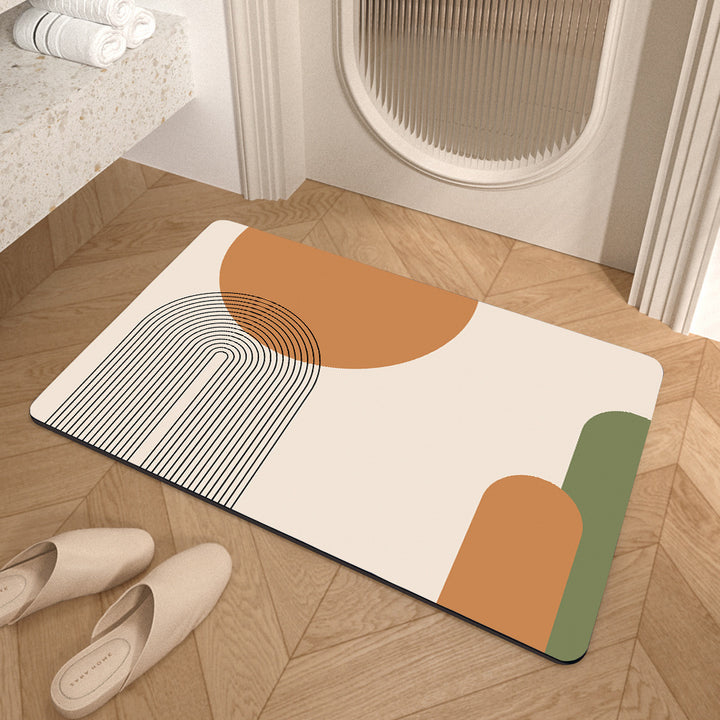 Abstract Art-Themed Indoor Area Mat