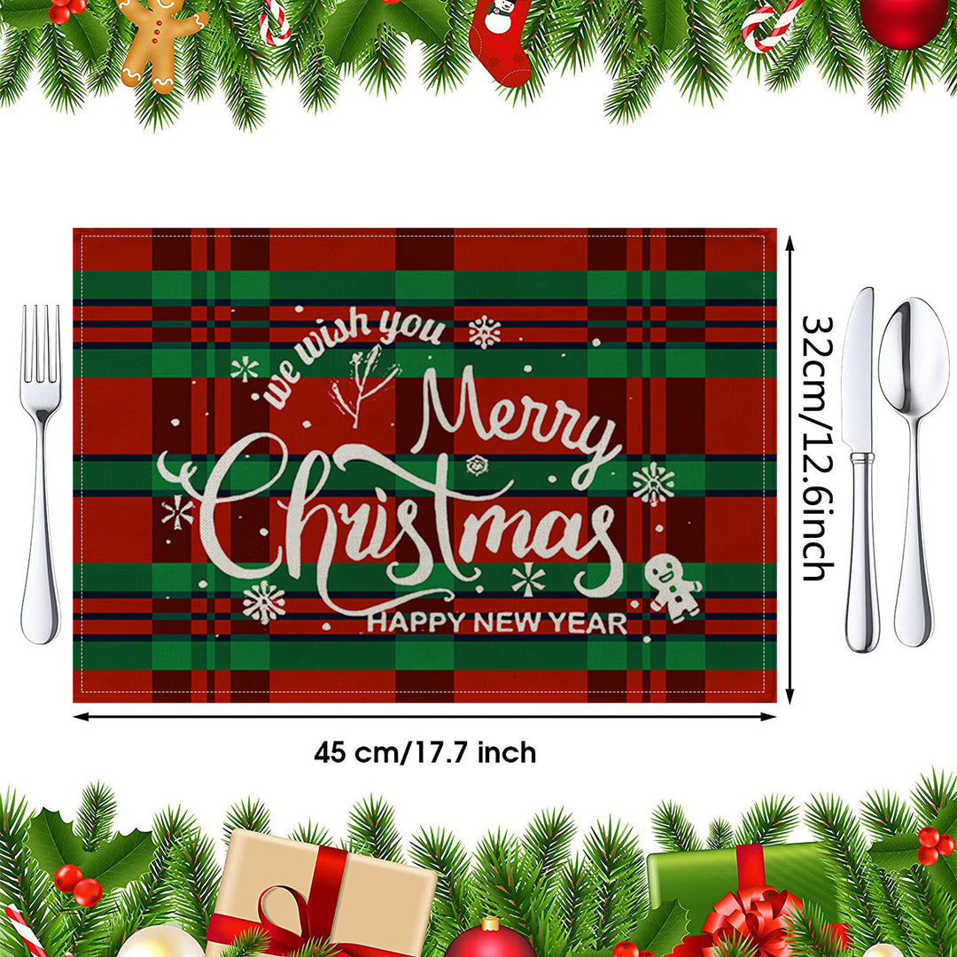 Festive Christmas-Themed Table Placemats