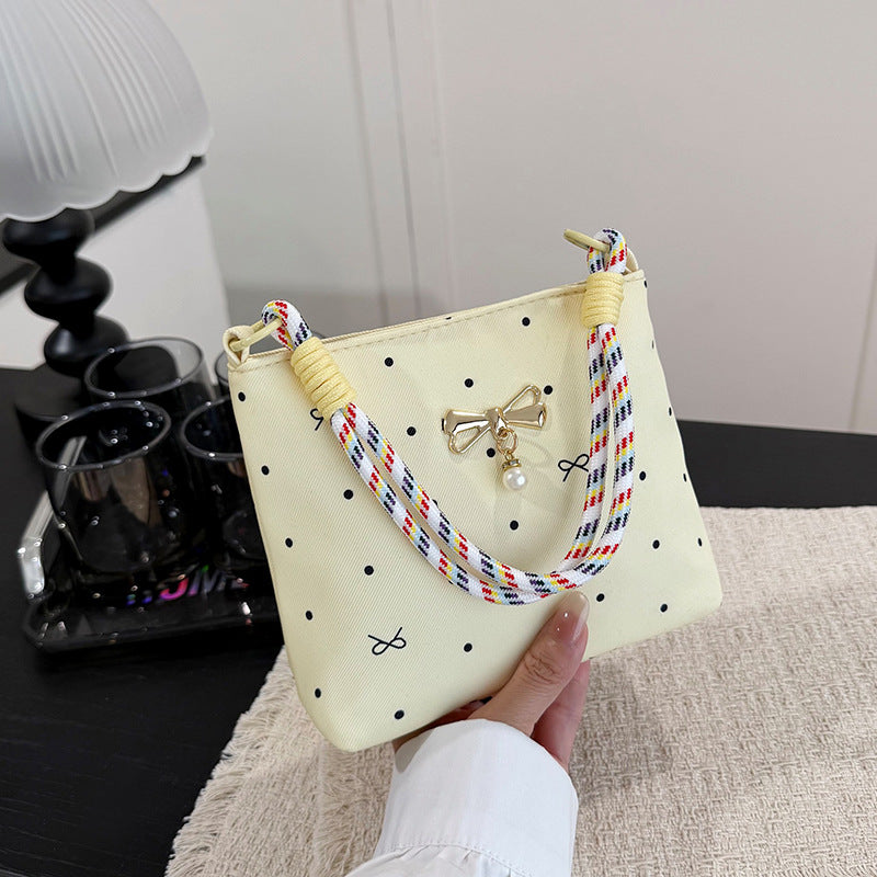 Chic Bow-Accent Handheld Tote Bag
