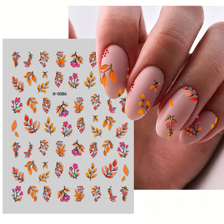 Floral Design Nail Art Sticker Set