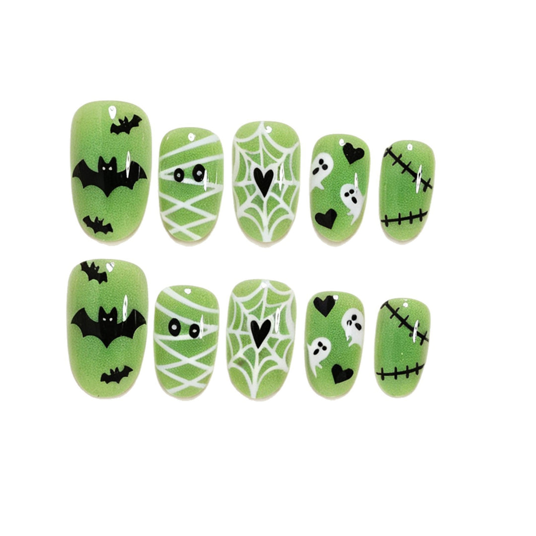 Whimsical Halloween-Themed Press-On Nail Art Set Stornfield