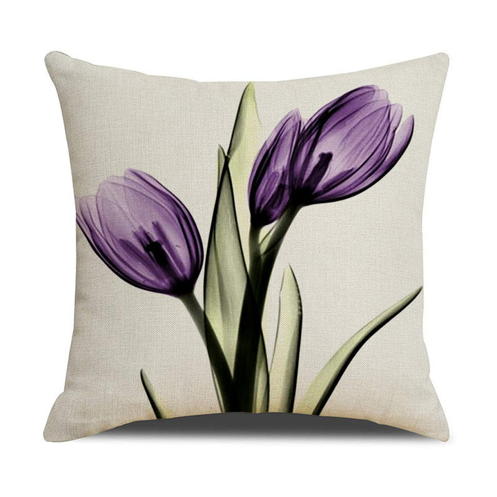 Artistic Floral Throw Pillow