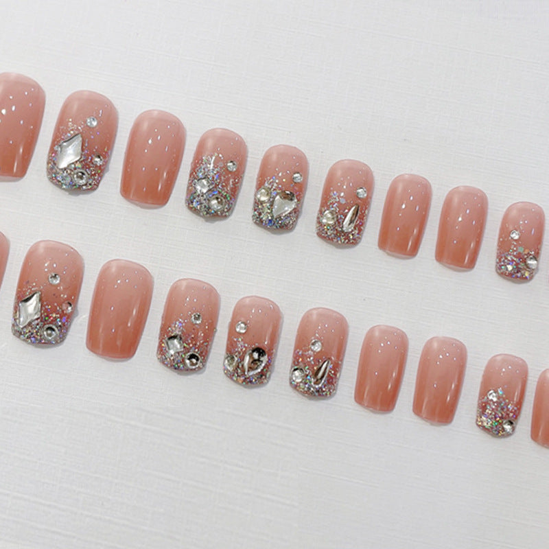 Artificial nails with elegant rhinestone accents Stornfield
