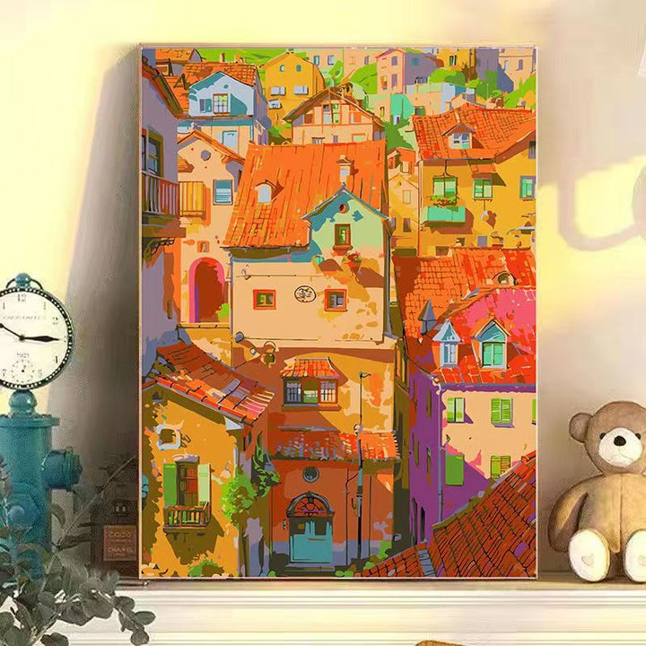 Colorful Urban Landscape Wall Art Stornfield