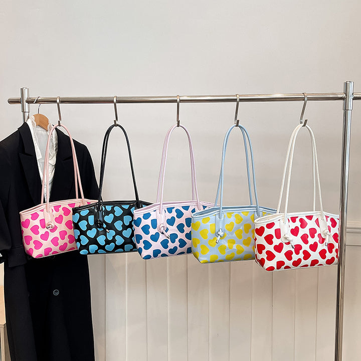 WoCasual Heart-Patterned Tote Bag Stornfield