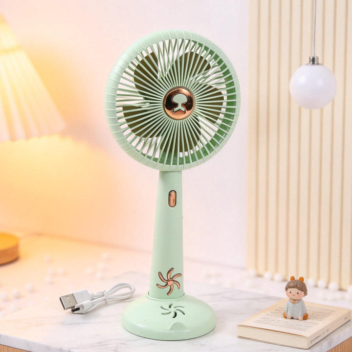 Cooling rechargeable handheld and tabletop fan with detachable base and USB charging Stornfield