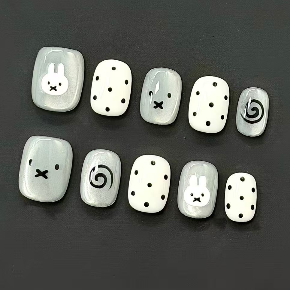 Whimsical Bunny-Themed Press-On Nail Set Stornfield