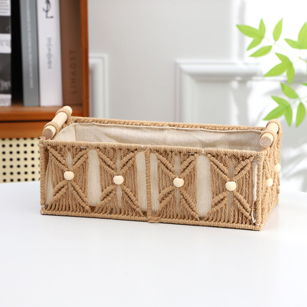 Decorative Macrame Storage Basket Stornfield