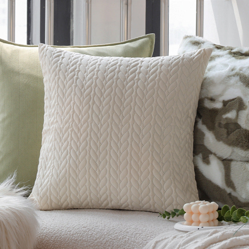 Decorative pillow with plant design
