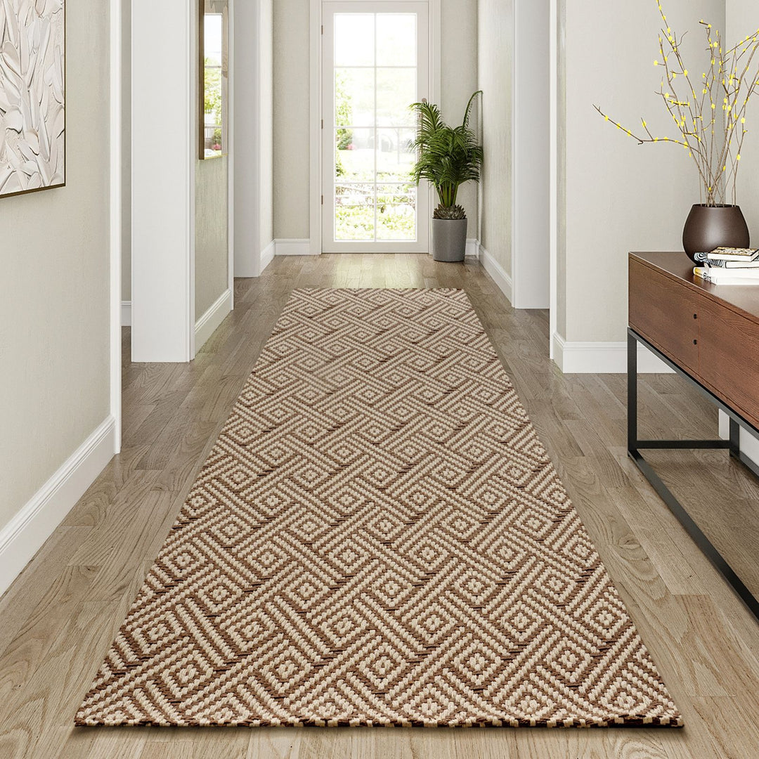 Geometric Pattern Kitchen Runner Mat