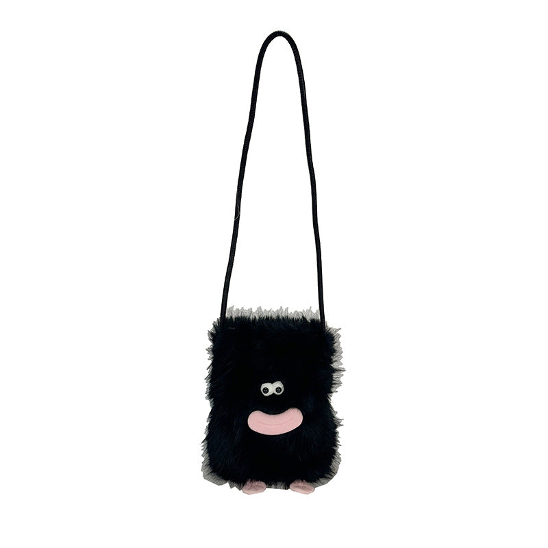 Plush shoulder bag with unique character design Stornfield