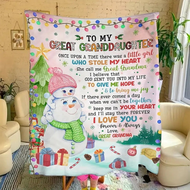 Holiday-Themed Fleece Throw Blanket