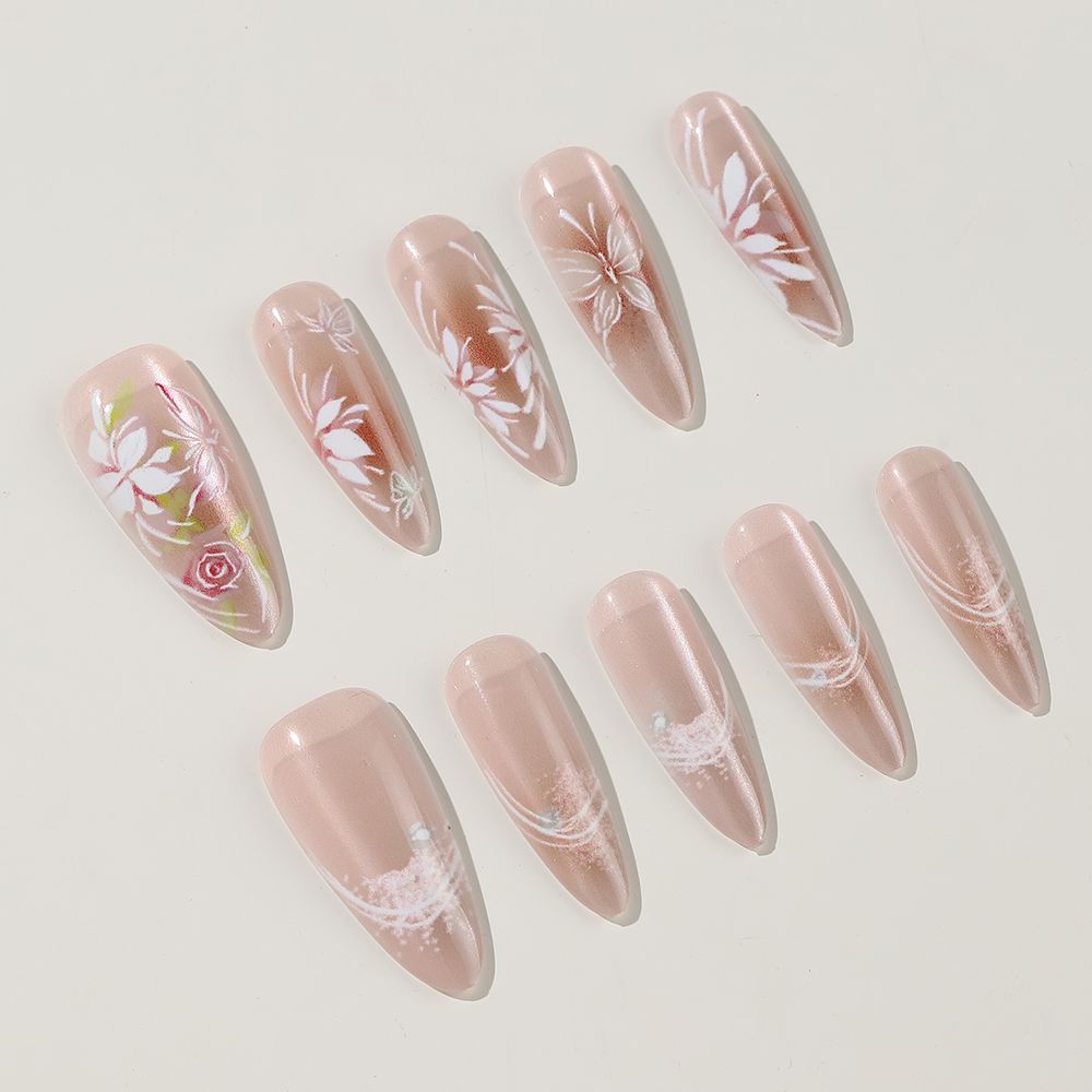 Floral-Inspired Press-On Nail Enhancements Stornfield