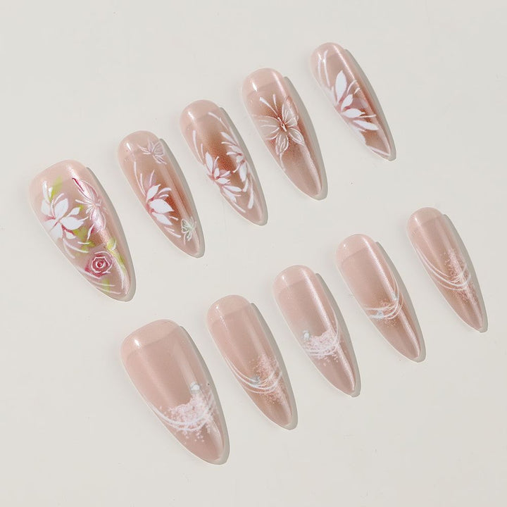 Floral-Inspired Press-On Nail Enhancements Stornfield