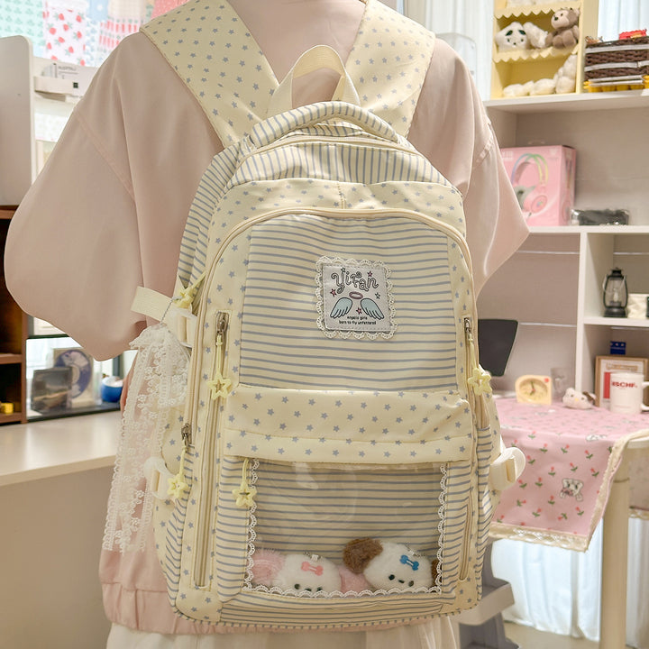 Trendy Striped School Backpack Stornfield