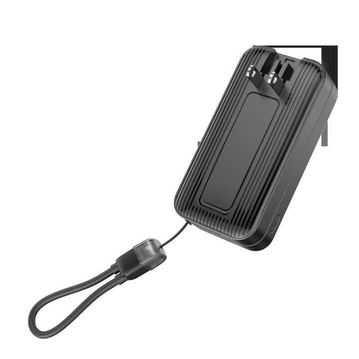 Portable power bank with integrated charging connector and practical loop Stornfield