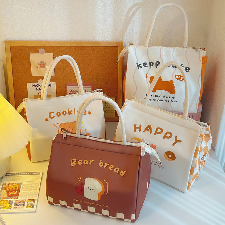 Cute Cartoon-Themed Insulated Lunch Bag
