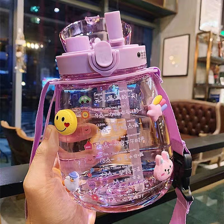 Women large motivational water bottle with leak-proof lid system Stornfield