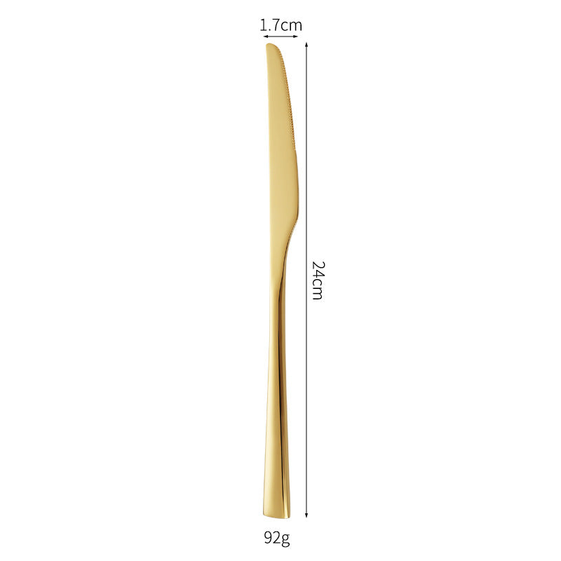Elegant dessert knife with curved handle Stornfield