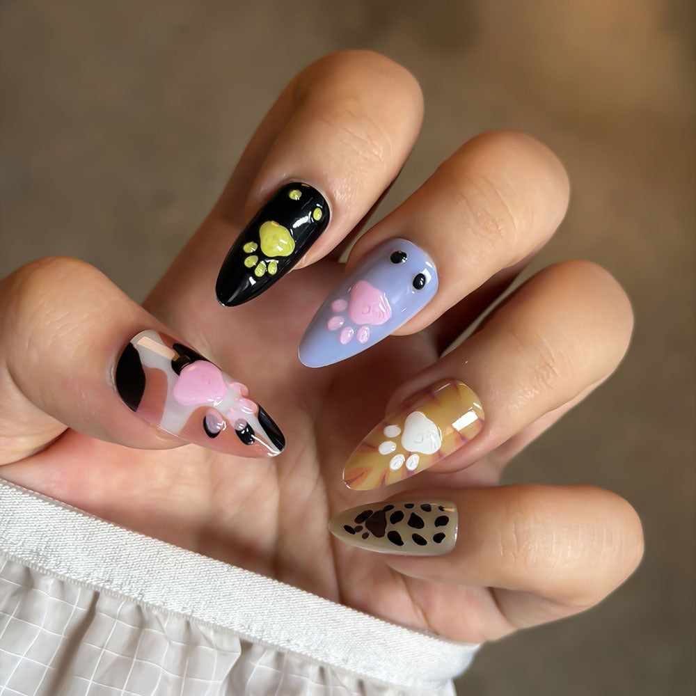 Playful Patterned Press-On Nail Art Set Stornfield