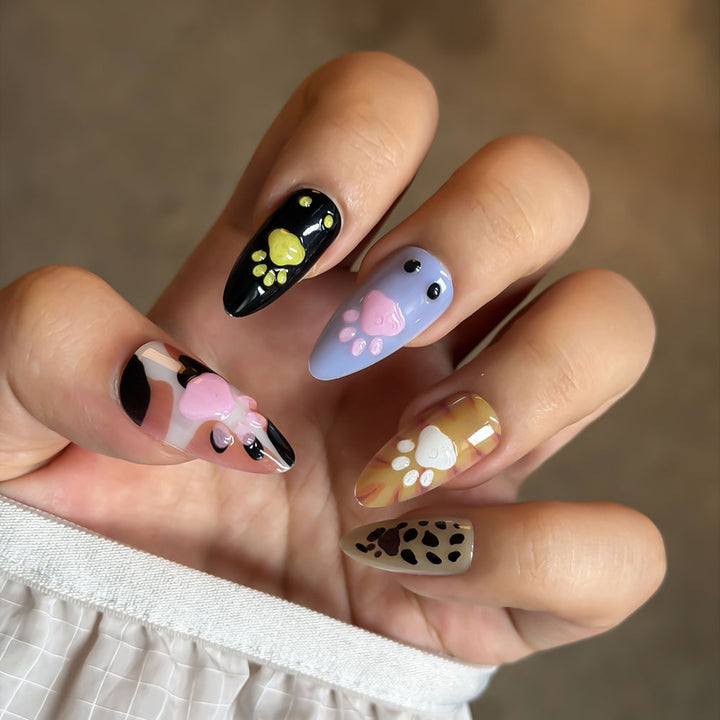 Playful Patterned Press-On Nail Art Set Stornfield