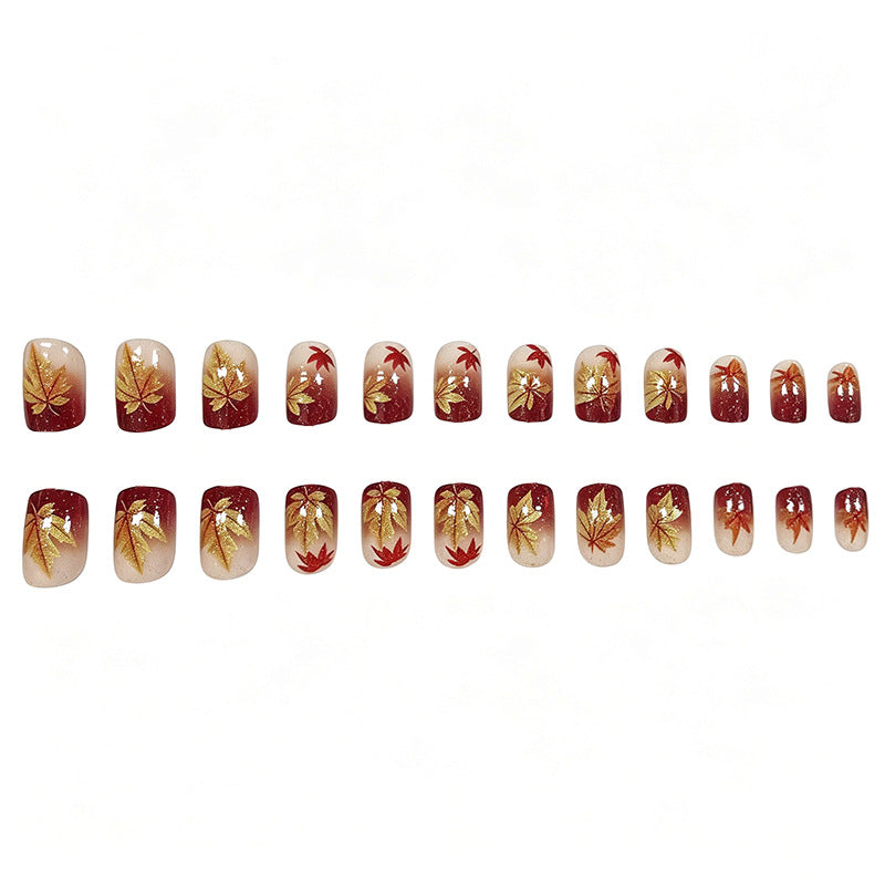 Autumn Leaf Design Nail Art Stornfield