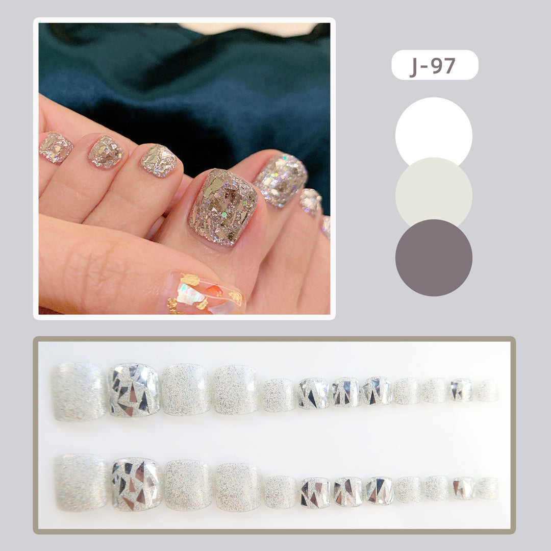 Premium Glittery Press-On Nail Art Set Stornfield