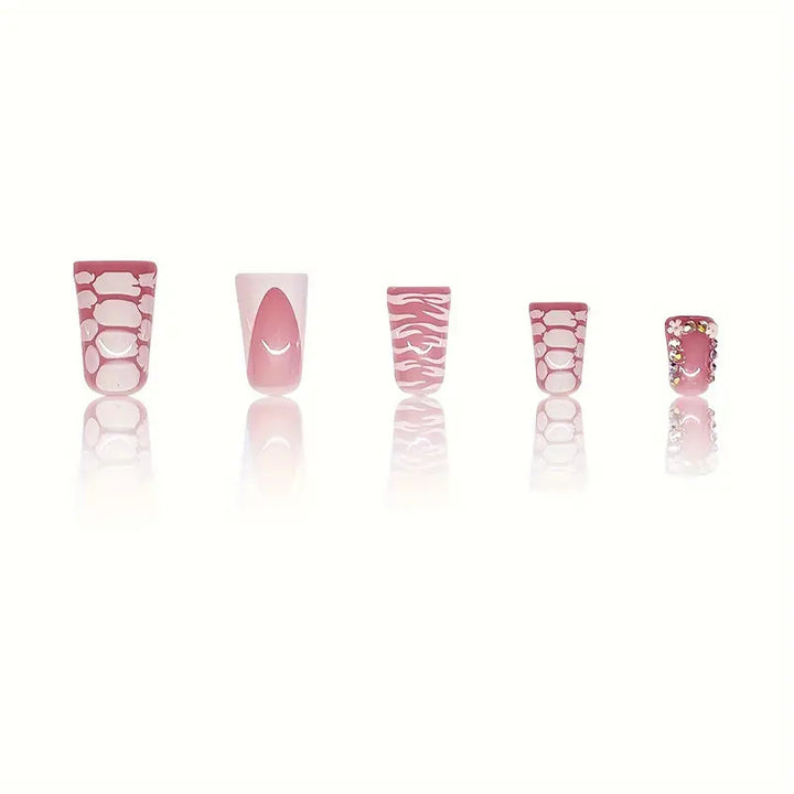 Artistic Glossy Press-On Nail Extensions Stornfield