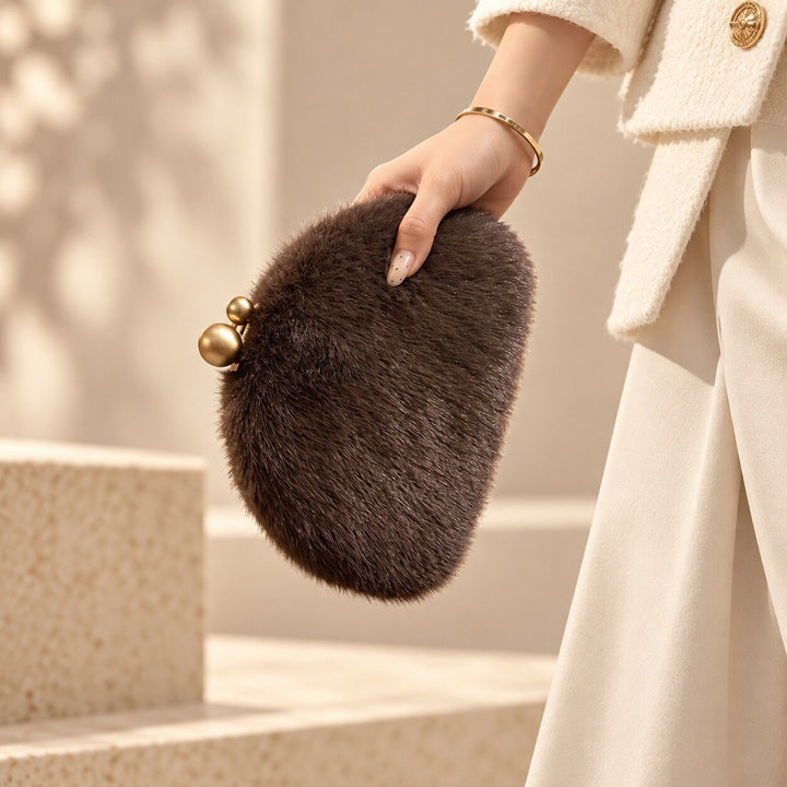 Plush Faux Fur Clutch