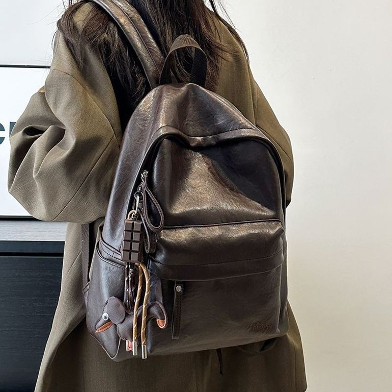 Casual Leather Backpack Stornfield