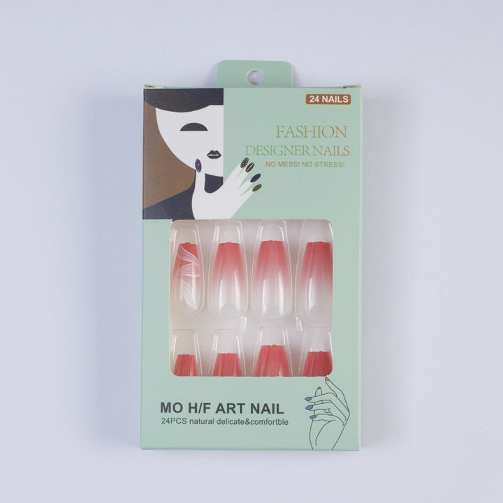 Art nails with elegant ombre and floral pattern Stornfield