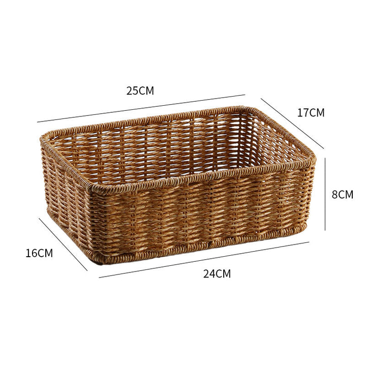 Handcrafted Rectangular Wicker Storage Bin Stornfield