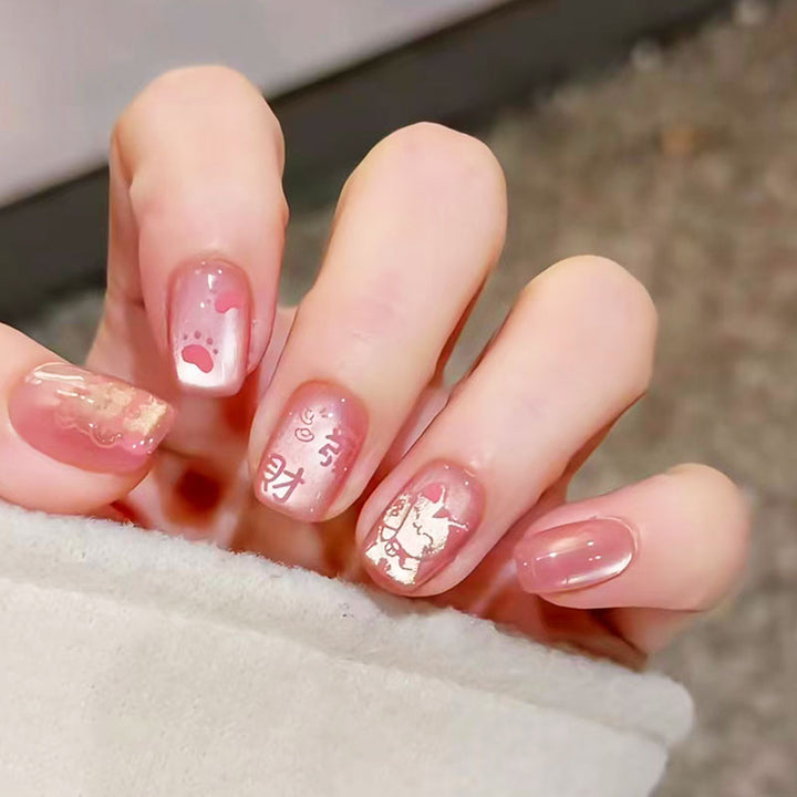 Elegant French Tip Press-On Nail Set Stornfield