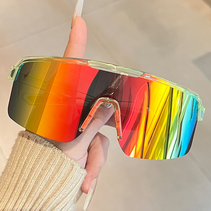 Unisex nan sporty shield sunglasses with continuous visor glass and non-slip nose pads Stornfield