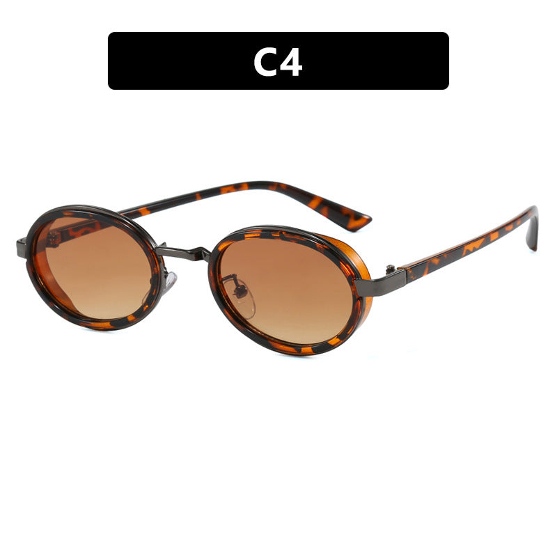 Women's round sunglasses with lightweight lenses and gold accents Stornfield