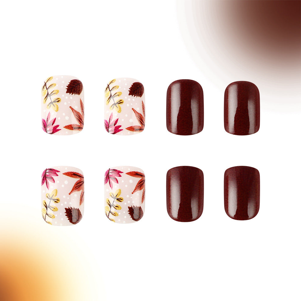 Autumn-Inspired Press-On Nail Art Stornfield