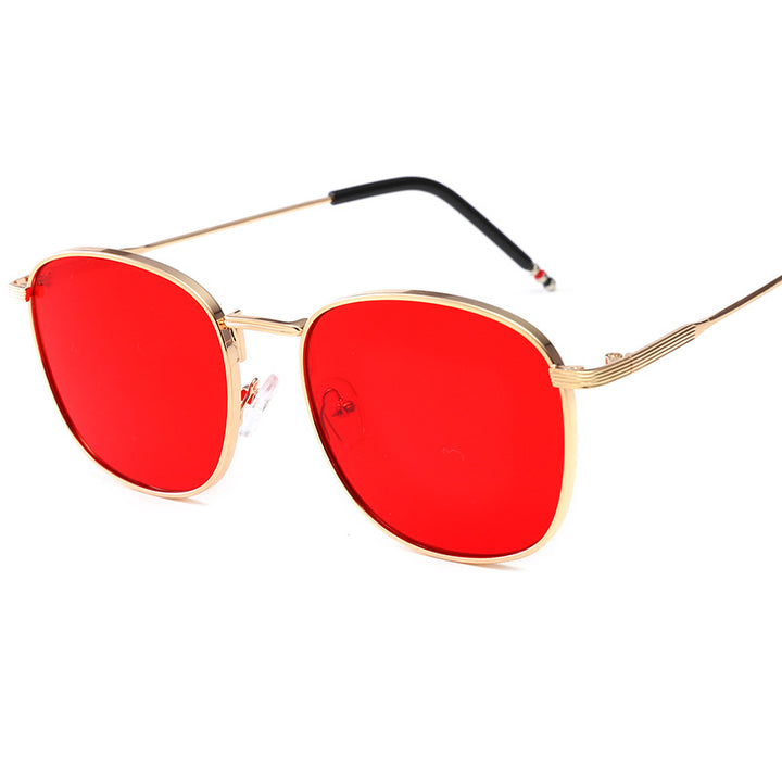 Ladies stylish oversized sunglasses with glamorous metal frame Stornfield