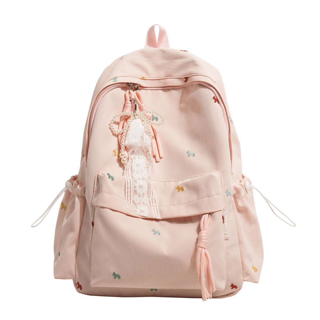 Stylish Floral-Embellished Backpack Stornfield