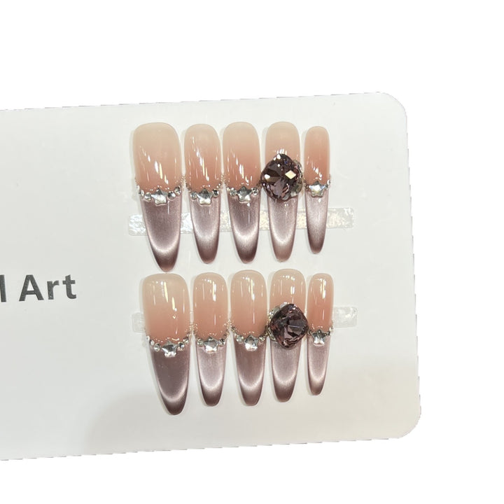 Decorative Crystal-Embellished Acrylic Nail Tips Stornfield