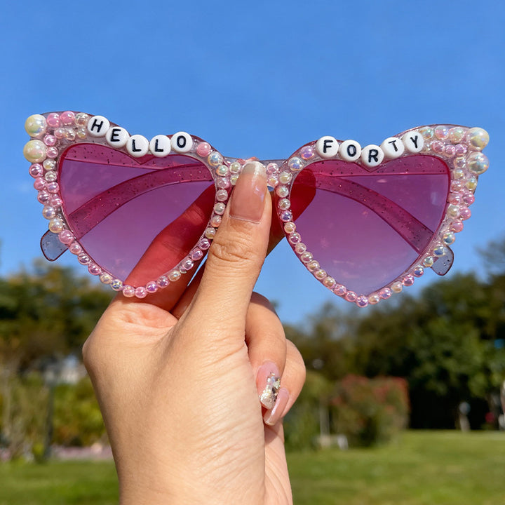 Pearl-Embellished Cat-Eye Sunglasses Stornfield