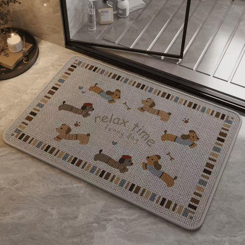 Fun Dog-Themed Anti-Slip Bath Mat Stornfield