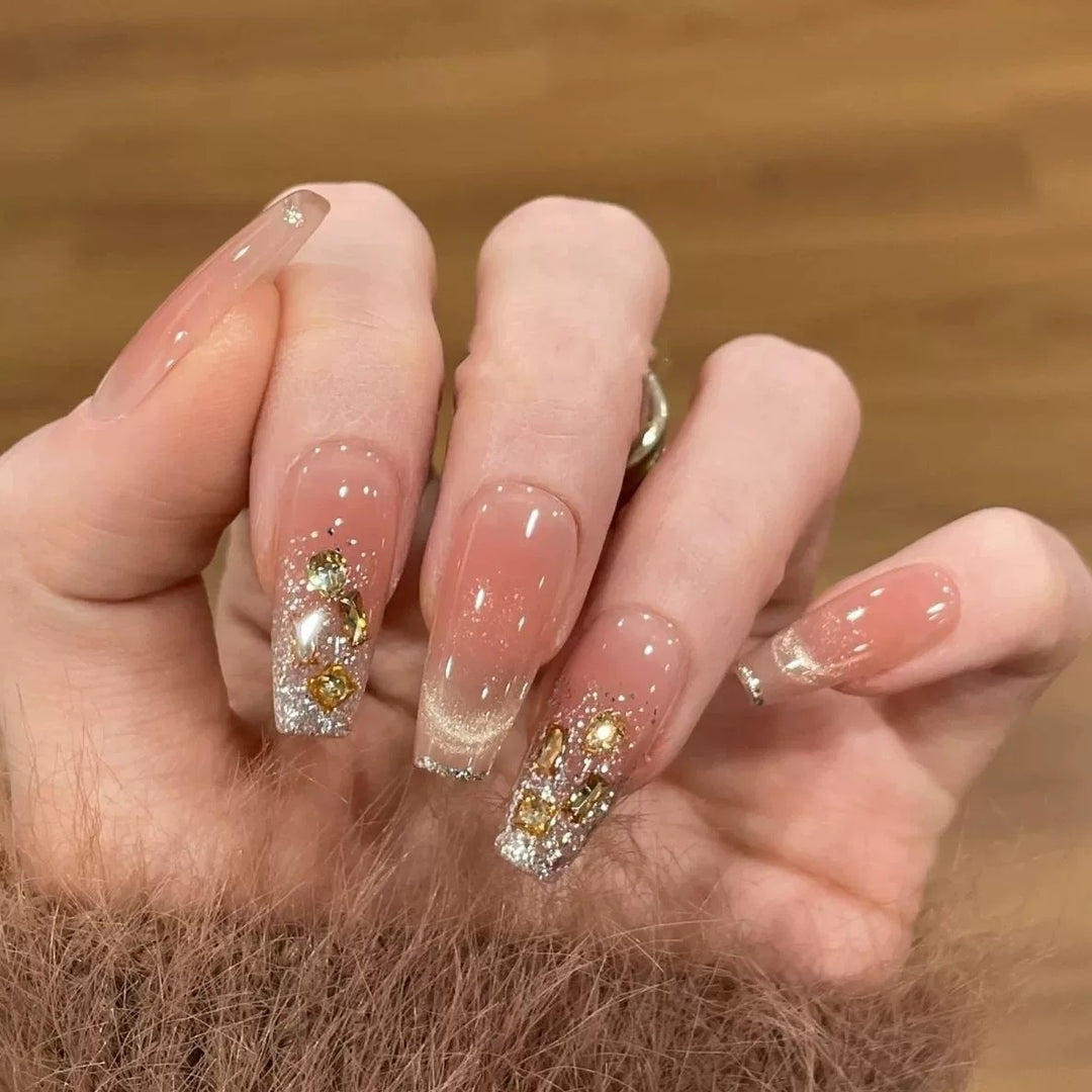 Glamorous Rhinestone Press-On Nails Stornfield