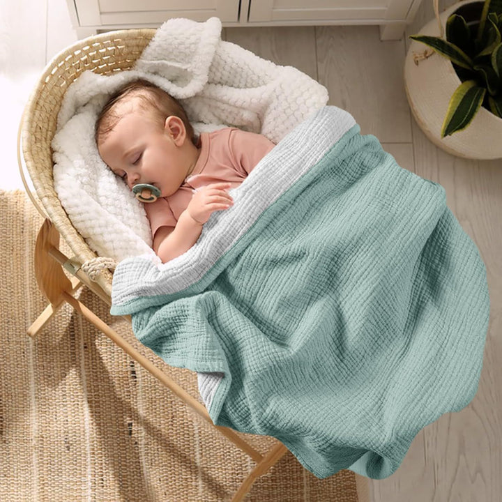 Ultra-Soft Reversible Muslin Throw Blanket Stornfield