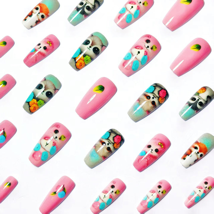 Creative Art Nails with Playful Animal Motifs Stornfield